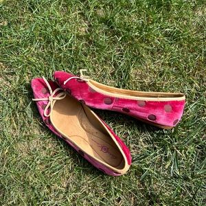 Pink Velvet Ballet Flats